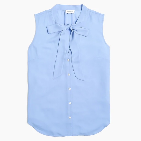 J. Crew Factory Tops - NWT J. Crew Factory Sleeveless Drapey Tie Neck Top